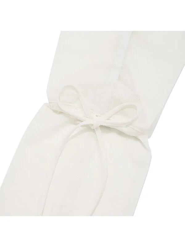 Ribbon Summer Leg Warmers [White]