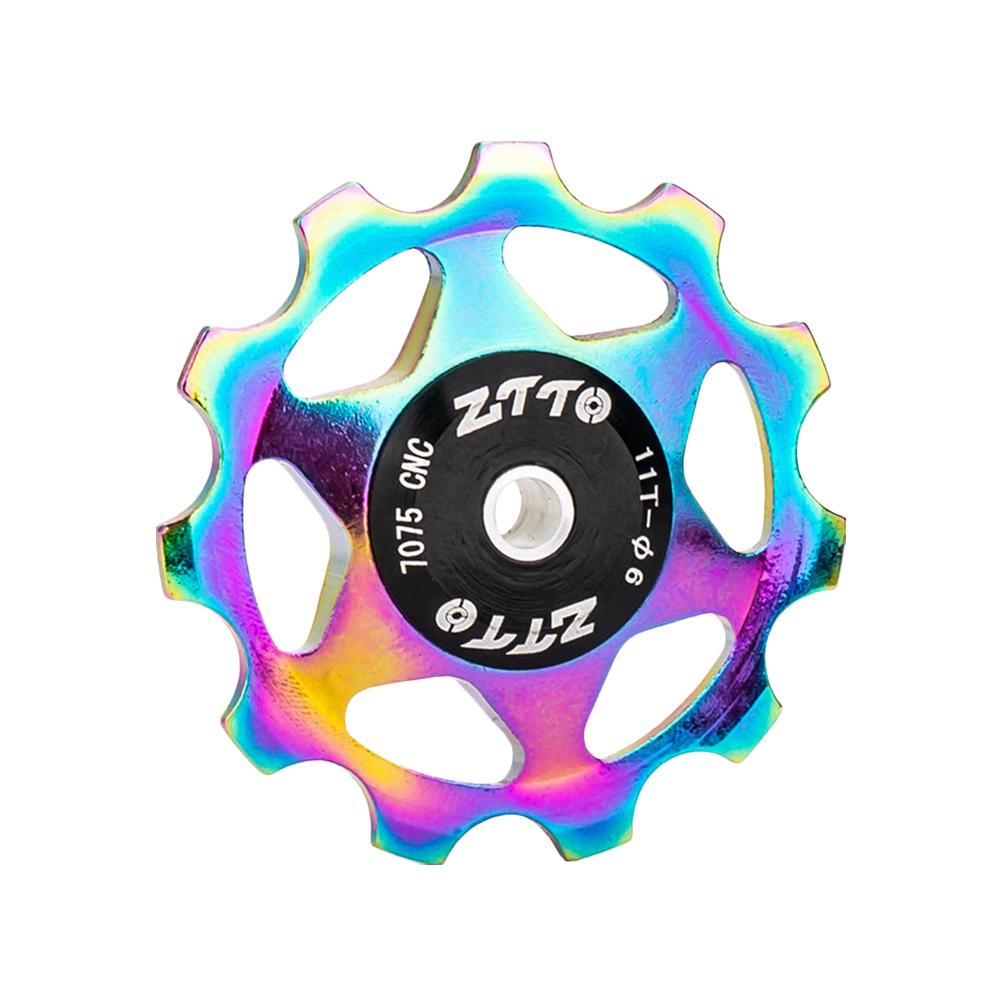 11T Велосипедный задний переключатель Ролик натяжителя Алюминиевый сплав Герметичный подшипник Ролик натяжителя Задний переключатель Ролик для шоссейного велосипеда разноцветный
