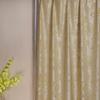 European Style Gold Floral Polyester Curtains for Living/Bedroom, 1.7x2.2m, Various Sizes, Rod Pocket or Hook