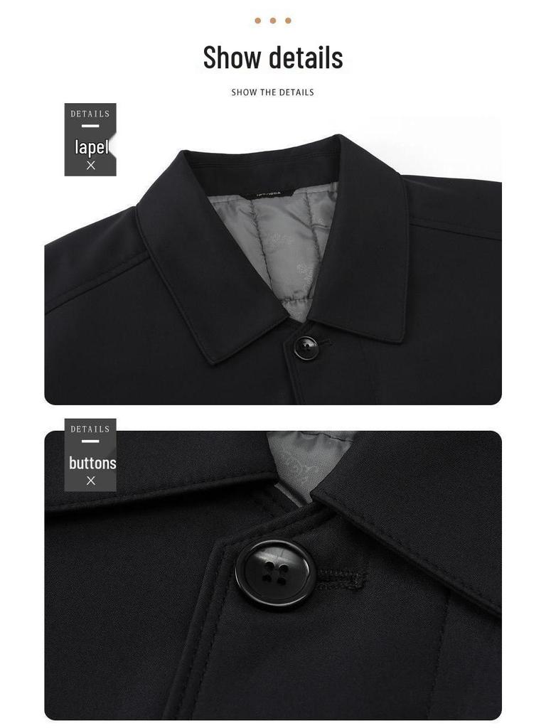 Men's Thickened Jacket: Middle-aged & Elderly Spring/Fall Style, Plus Velvet, Dad/Grandpa Outerwear, Ligao Autumn/Winter.
