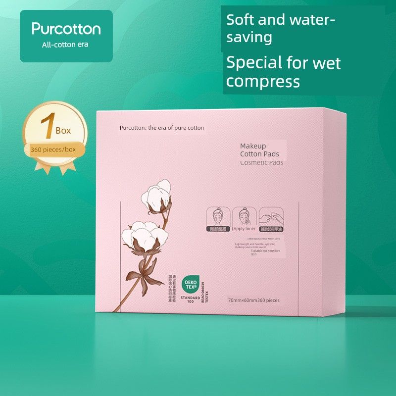 Purcotton for Wet Compressing 360 Pieces Cotton Puff Thin Cotton Pads 360 Pieces*1 Box