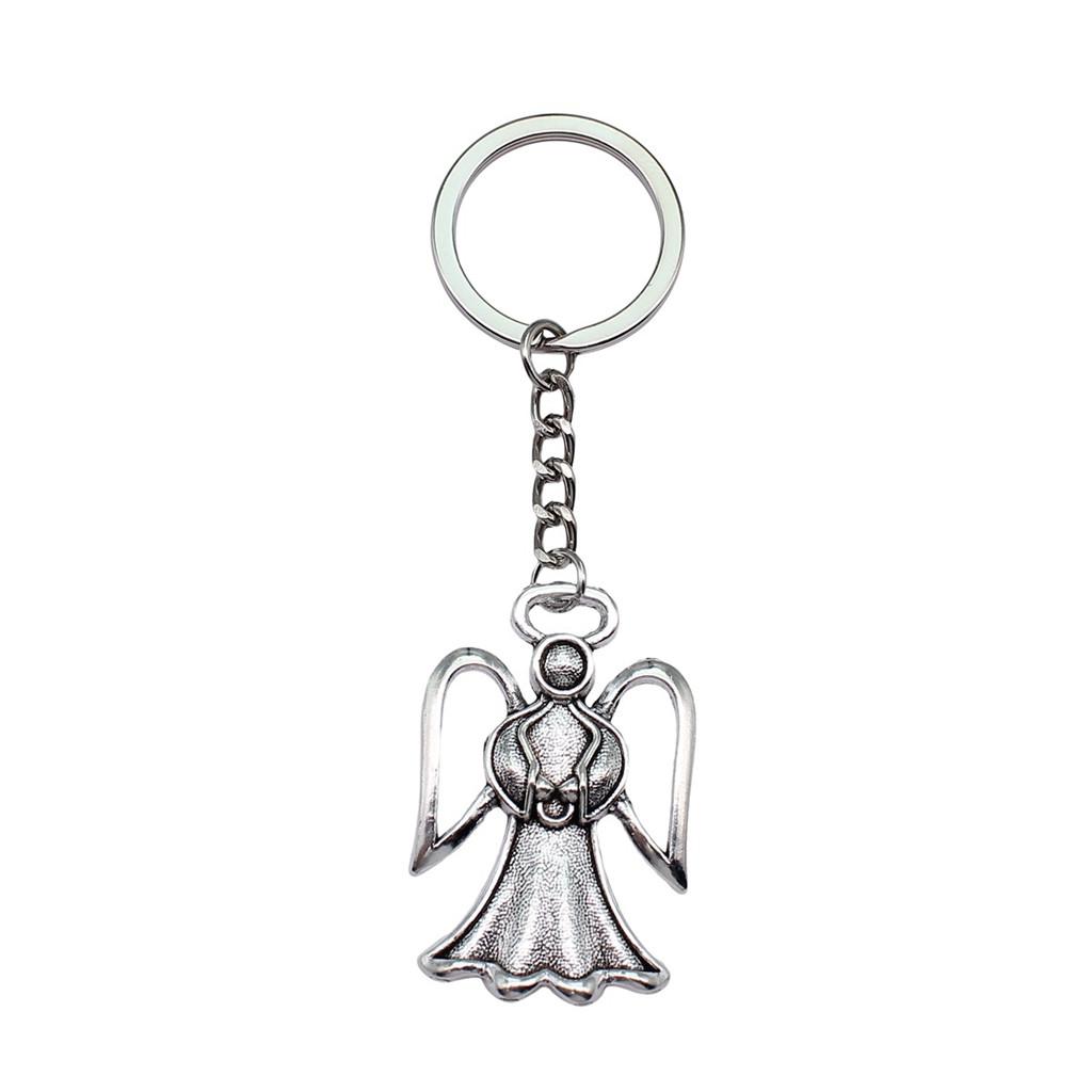 Angel Keychain Wings Charm For Students Protection Key Ring 28mm