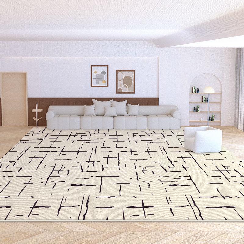 2024 Cream Loop Velvet Living Room & Bedroom Carpet - Waterproof, Stain-Resistant, Durable