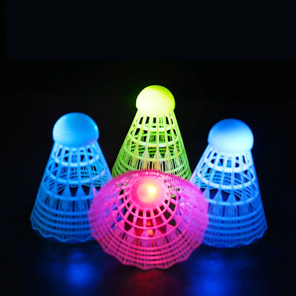 3 st LED-lysande badmintonbollar Färgstarka plastbadmintonbollar Barnbadmintonträning Högelastiska badmintonbollar