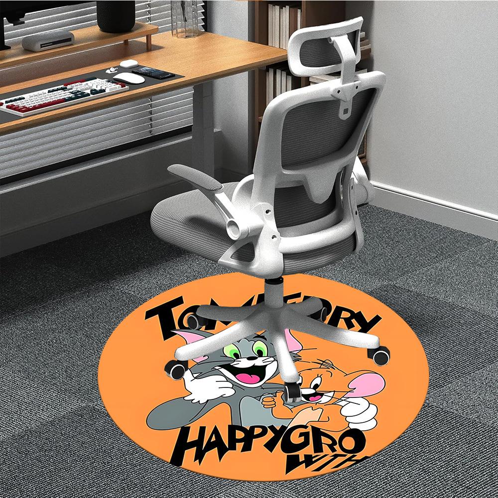 

1pc Tom Jerry Office Round Area Rug, Bedroom Living Room Home Decor, Room Deco, Offic a1016088 80cm by 80cm