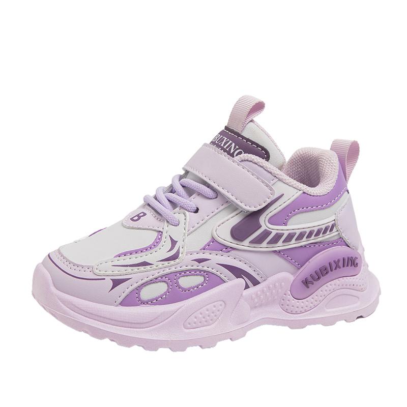 

Fashion Girls Shoes Children Trainers New Luxury Cute Platform Kids Shoes Fashion Leather School Chunky Sneaker for Girls 37 фіолетовий