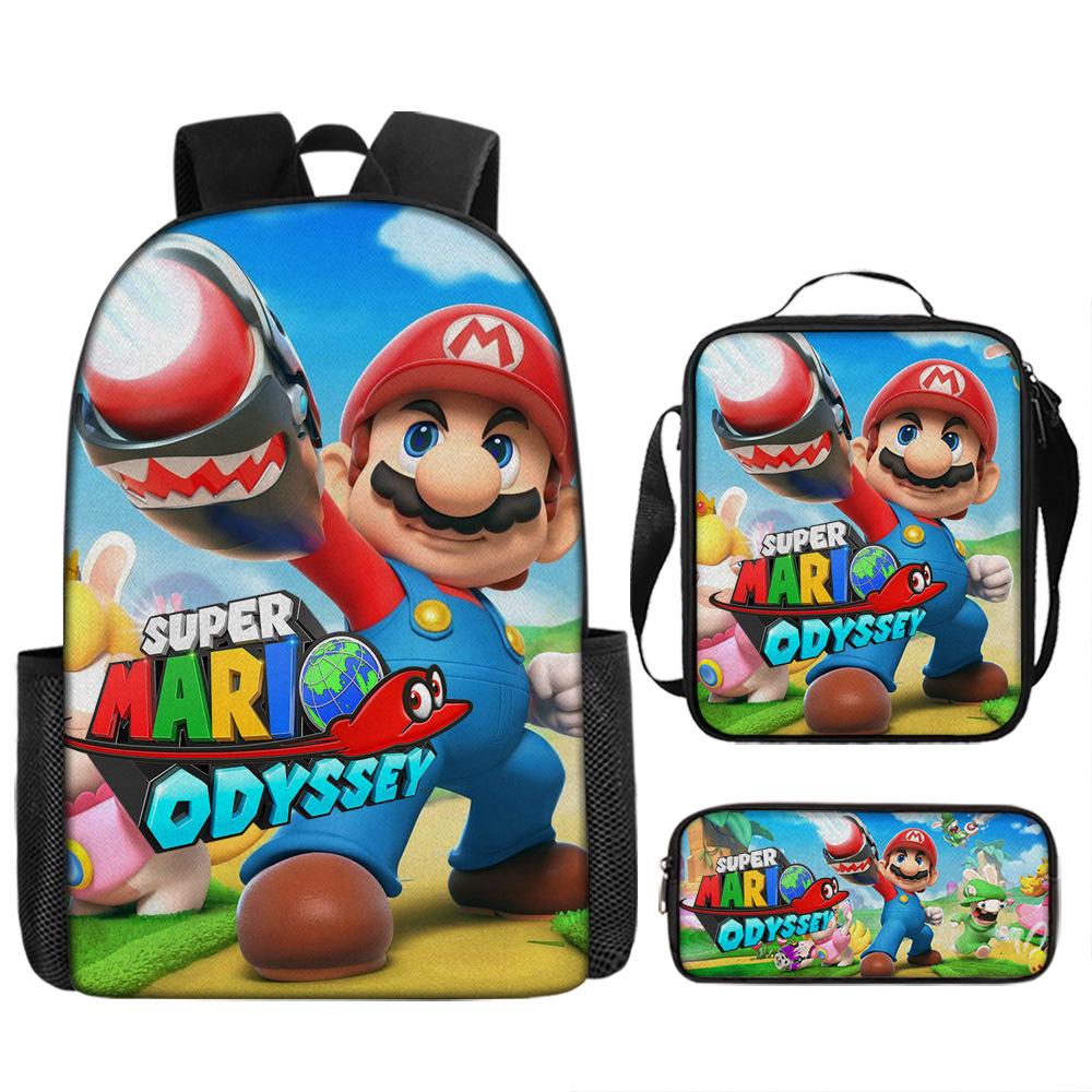 Cartoon Backpack, Primary And Secondary School Students Three-Piece Set, School Bag, Backpack, Shoulder Bag, Pencil Case.