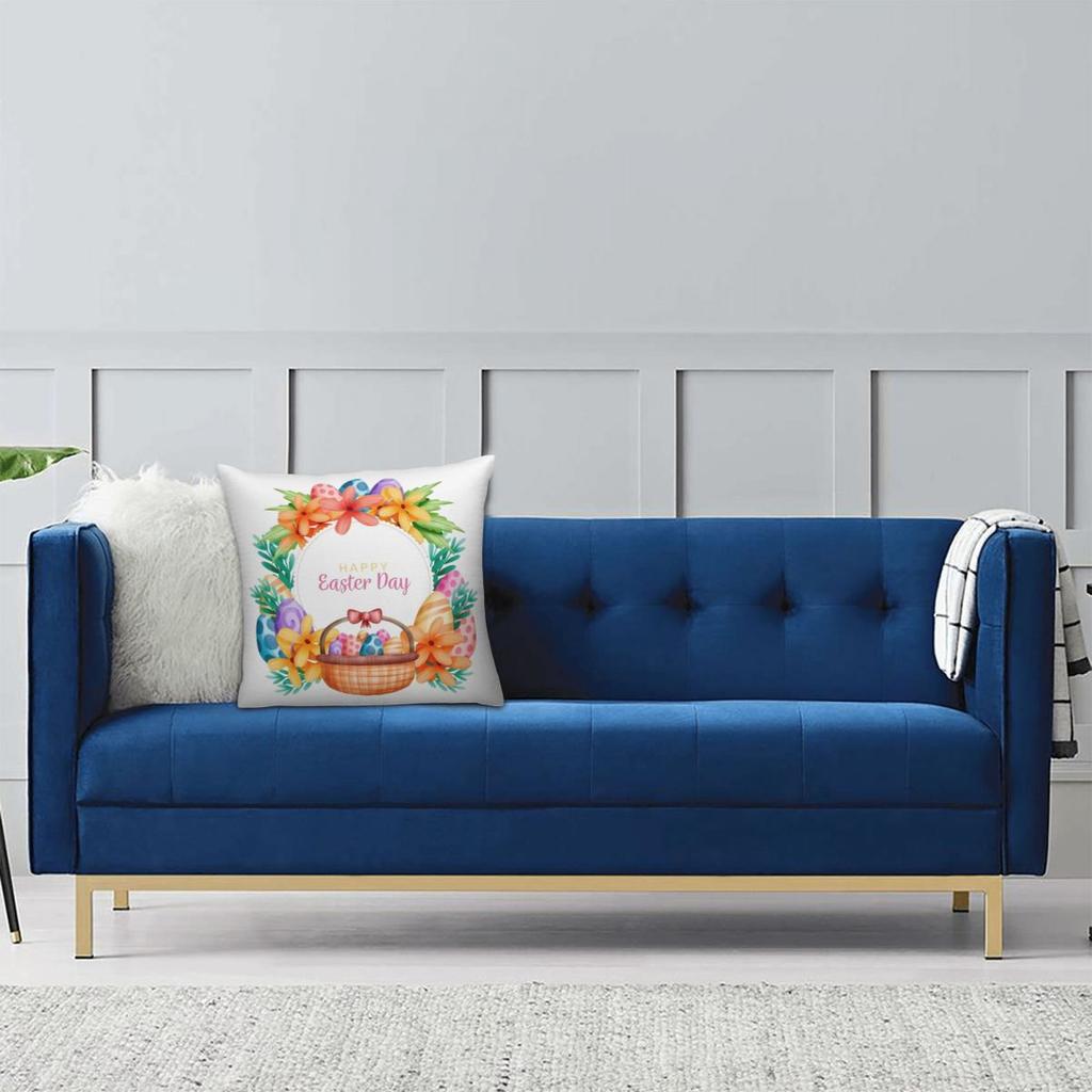 Pillow Cover Happy Easter Day Pattern Cushion Cover Egg Kawaii Pillow Case For Wedding Party Home Decor Pillowcases