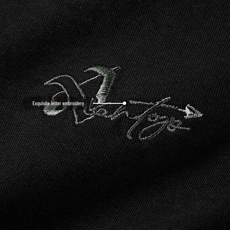 HLA Men's Embroidered Business Casual Short Sleeve T-Shirt