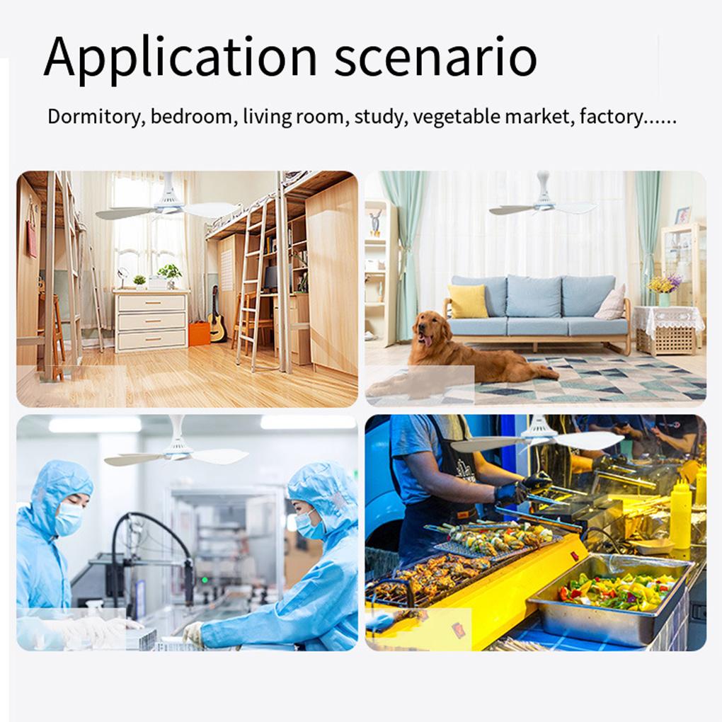 Ceiling Fan Hanging Fans 6 Leaves USB Outdoors Dual-Use Small Indoor for Camping Restaurant Canopy Tent Living Room