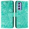 For Samsung Galaxy S25/S24 Case Lace Flowers PU Leather Flip Wallet Phone Cover