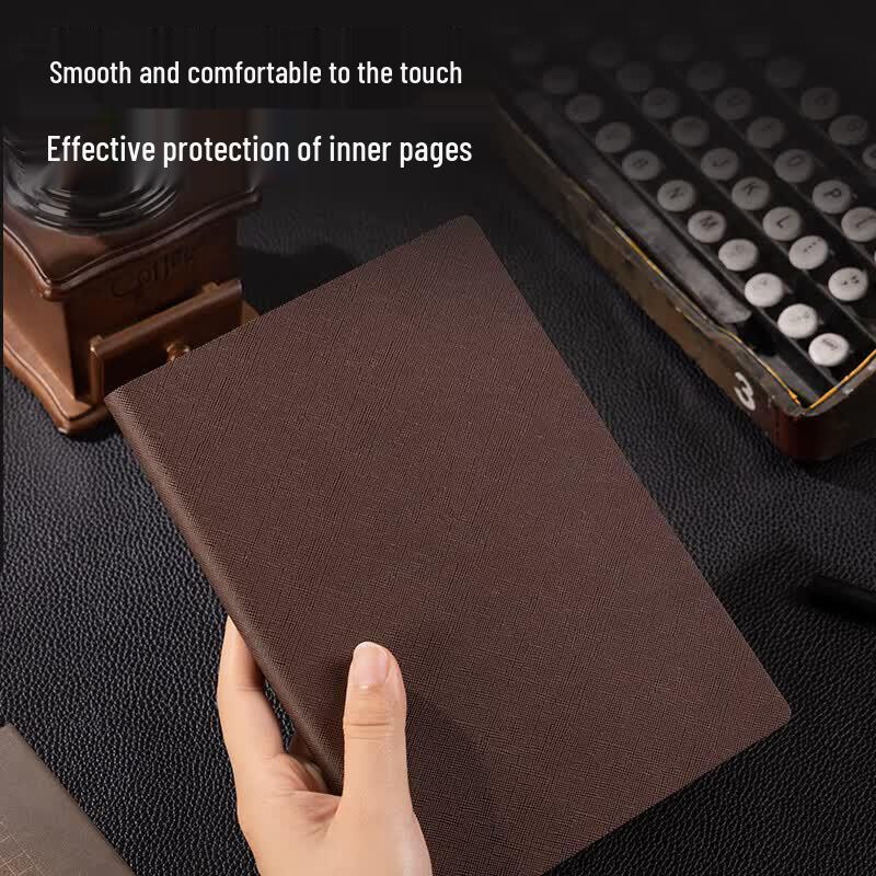 Deli A5 Leather-Bound Business Notebook