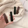 2PCS Leather BB Hair Clips Tweed Pattern, Elegant Versatile Hair Clips for Women Bangs Styling