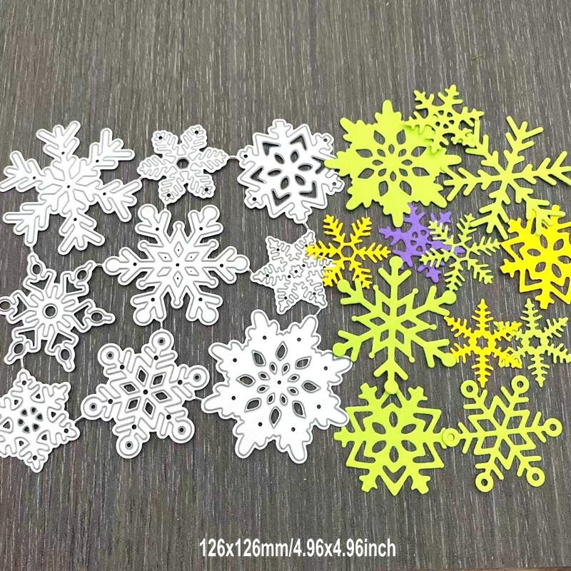 Winter Snowflake Cutting Dies Metal Stencil DIY Scrapbooking Album Paper Card Embossing Craft Art Craft Merry Christmas