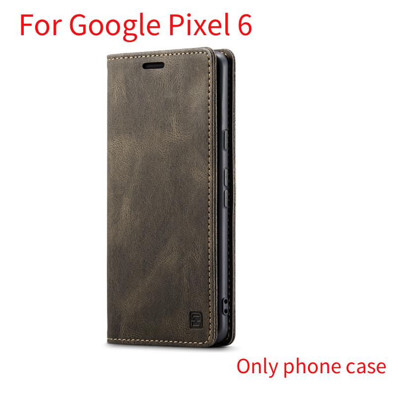 For Google Pixel 6 Leather Flip Phone Protective Case With Magnetic Closure For Drop Protection