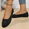 Fashion Concise Black Lightweight Flats Shoes Women Spring Autumn Soft Faux Suede Flat Shoes Woman Shallow Slip On Causal Shoes Female