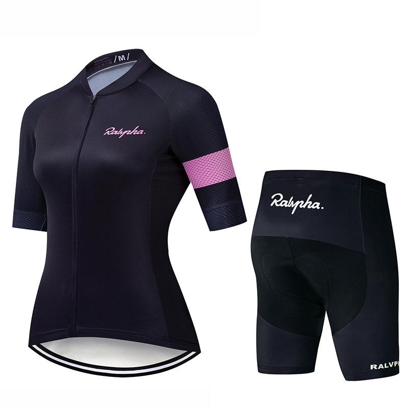 Summer Short-sleeve Cycling Suit Set Quick-dry Breathable Cycling Sweatshirt Cycling Gear Women's Slim-fit Cycling Suit