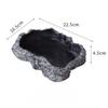 New Simulated Rock Reptile Food Bowl Multiple Size Habitat Decor Lizard Food Dish Anti-slip Base Pet Reptile Feeder Pet Supplies
