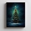 Christmas Tree In The Night Glow Christmas Tree In The Night Glow, 30X40 Cm, Frameless, Matte Paper 230 Gsm