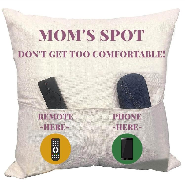 Sofa Pillow Case Home Decor Mobile Phone Glasses Storage Pocket Pillowcase