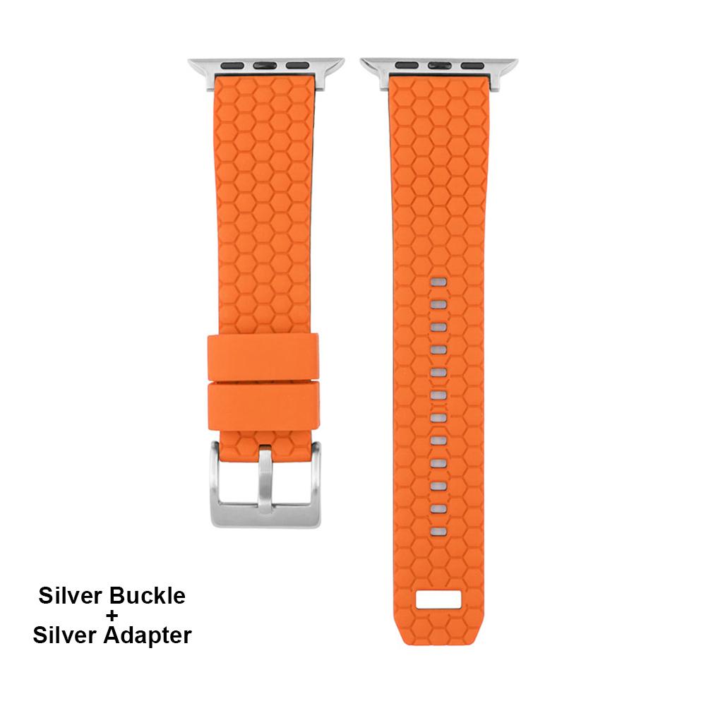 Honeycomb Texture Silicone Strap For Apple Watch Band 45mm 44mm 41mm 40mm 42mm Bracelet For iWatch Series 7 6 SE 5 4 3 Watchband