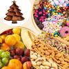 Christmas Tree Charcuterie Board Wooden Divided Food Tray Cheese Platter for Fruit Dessert Nut Party Table Decor Kitchen Serving
