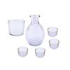 Vintage Japanese Sake Set Glass Cup Flagon Liquor Cup Pot And Cups Home Bar Sake White Wine Pot Wine Warmer Creative Drinkware Gifts