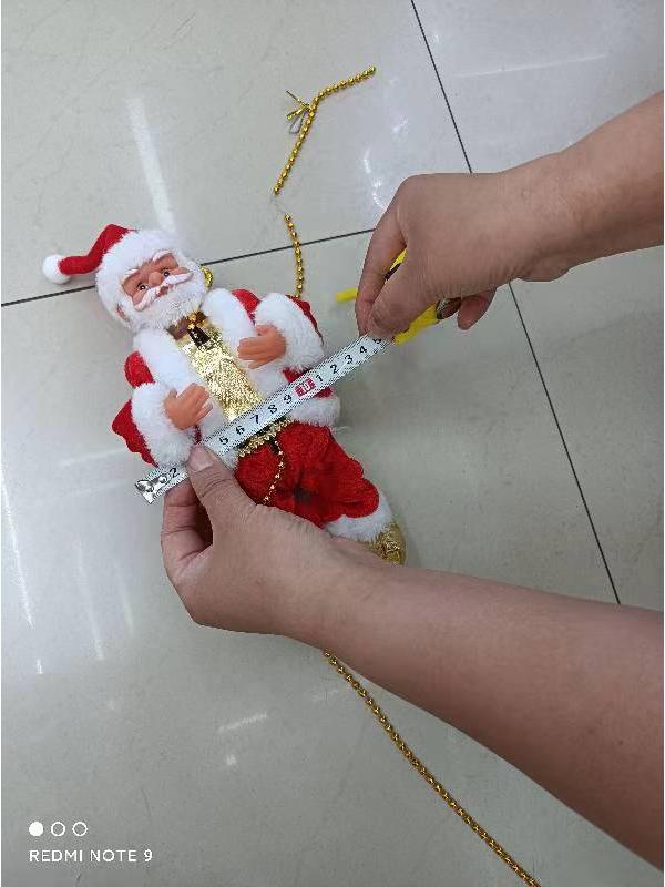 Santa Claus Adjustable Music Climbing Beads Rope Doll - Children's Christmas Toy Decoration Gift