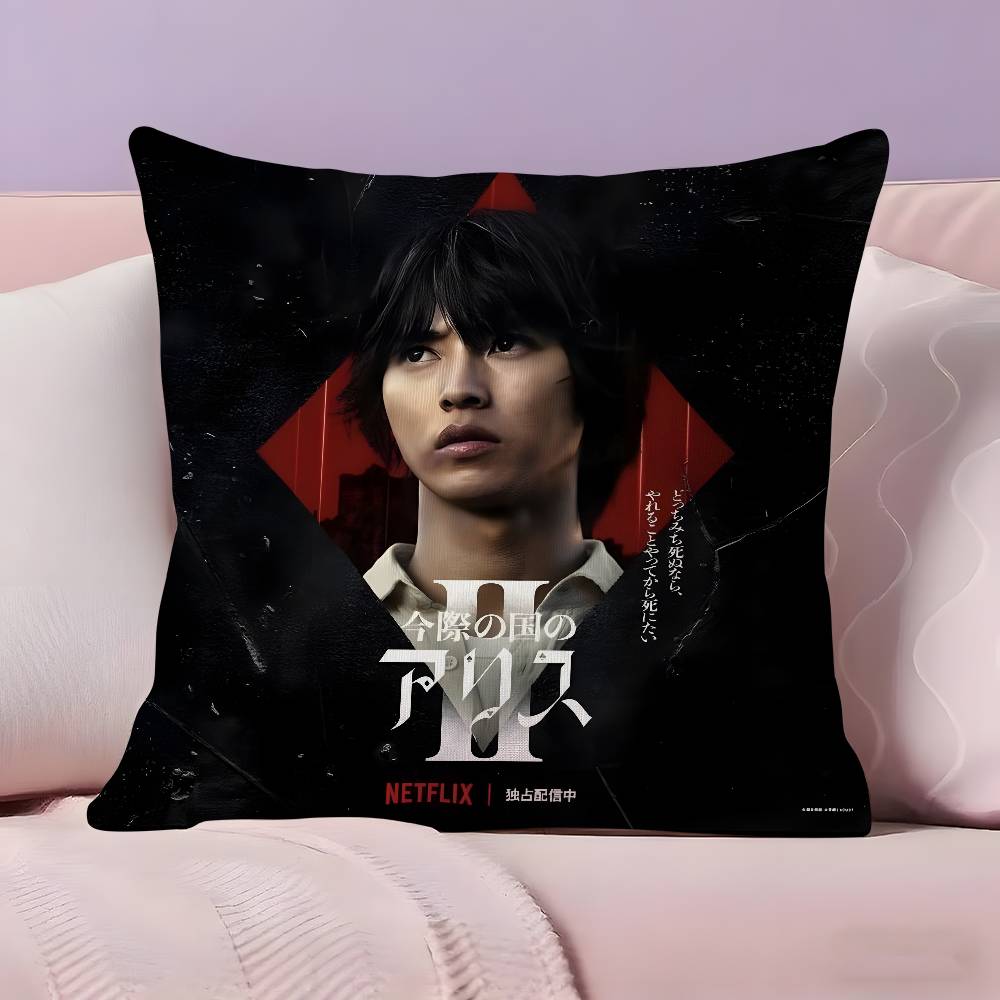 A-Alice In Borderland Pillow Case Ultra Soft Skin Friendly Fabric Cloud Like Comfort & Concealed Zipper