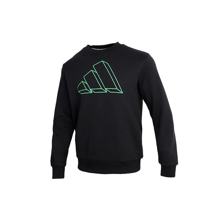 adidas Sweatshirts Men's Black Crew Neck Moderate Regular GQ6200