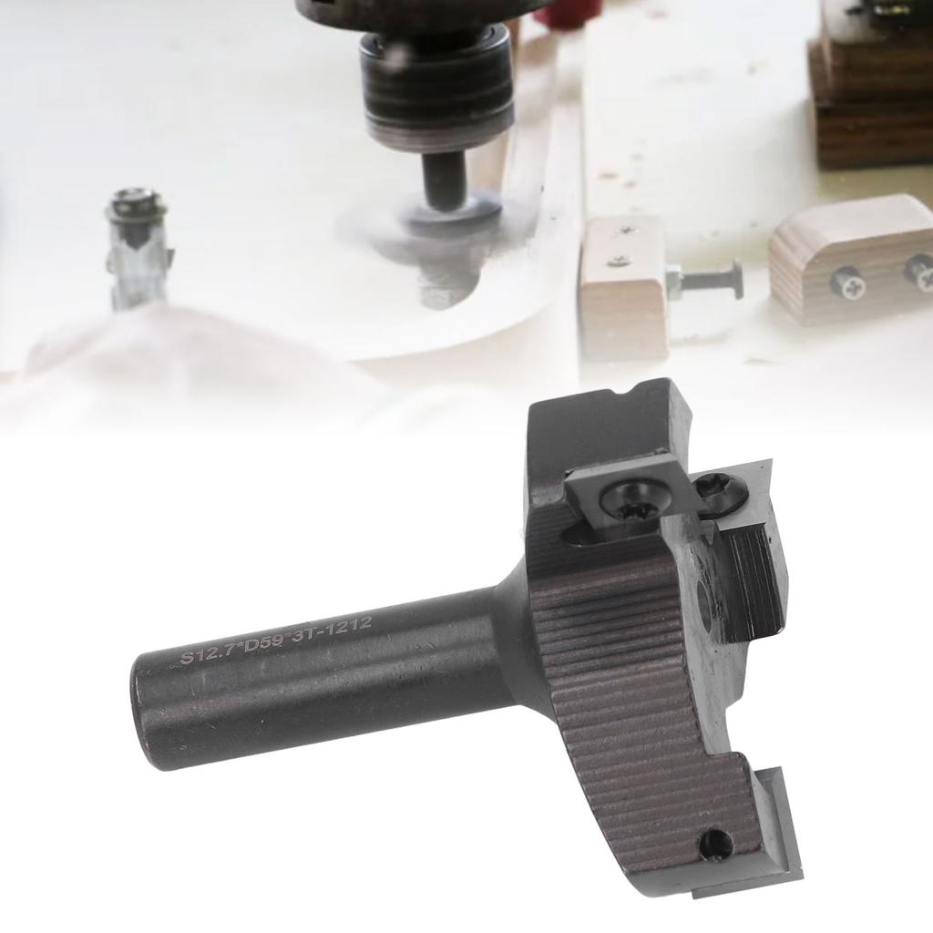 CNC Spoilboard Surfacing Router Bit 1/2in Shank Slab Flattening Planing 3 Flute Detachable Cutter fo