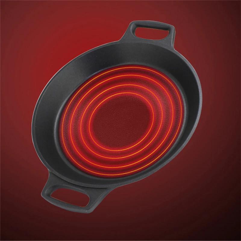 Crayfish plate Fried Bun Plate Double Ear Non stick Pancake Pot Steak frying pan pancake pan Flat bottom non stick seafood plate