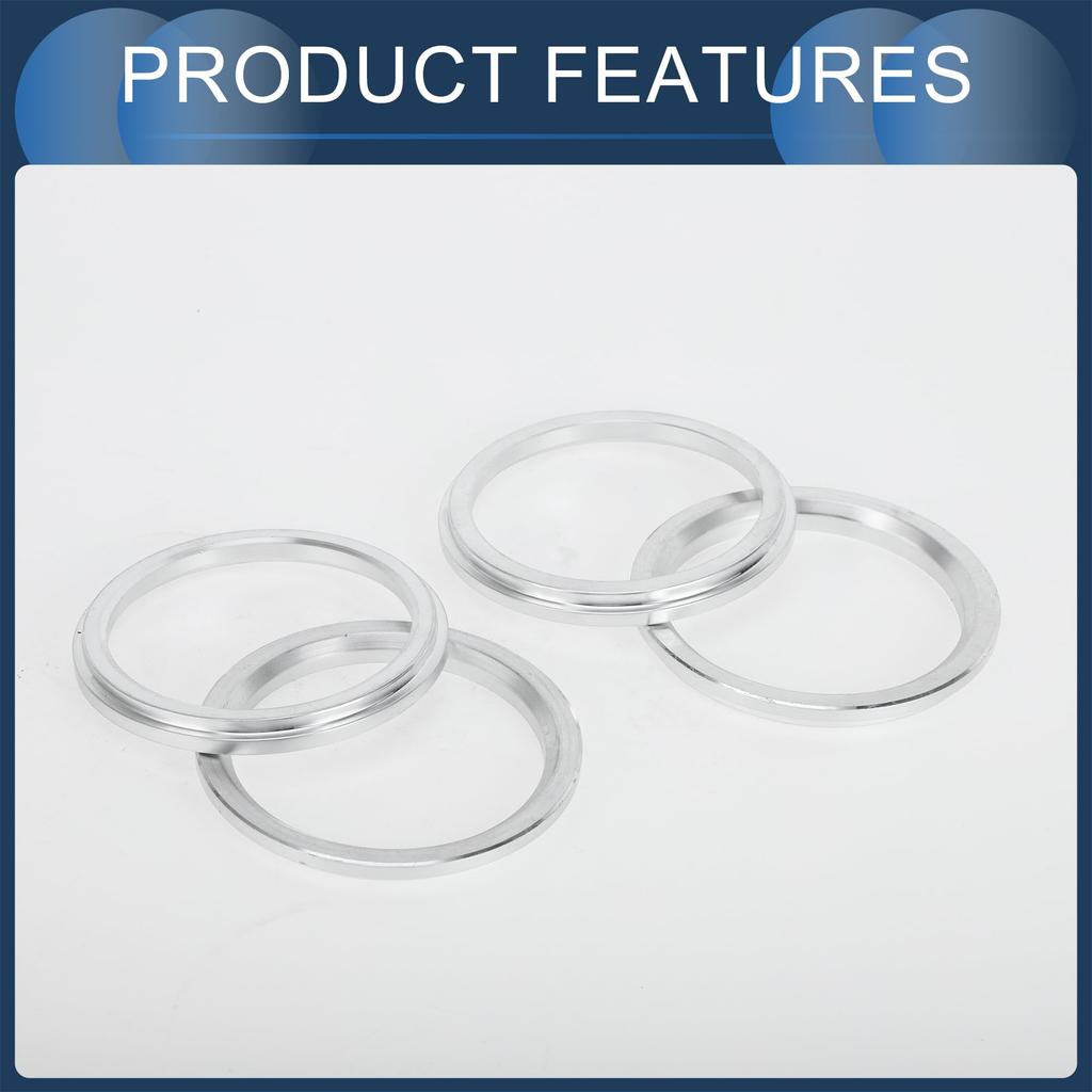 INFINAUTO Hub Centric Rings 66.6mm Inner to 82mm Outside Diameter Vehicle Wheel Hub Rings Aluminum Alloy 4pcs