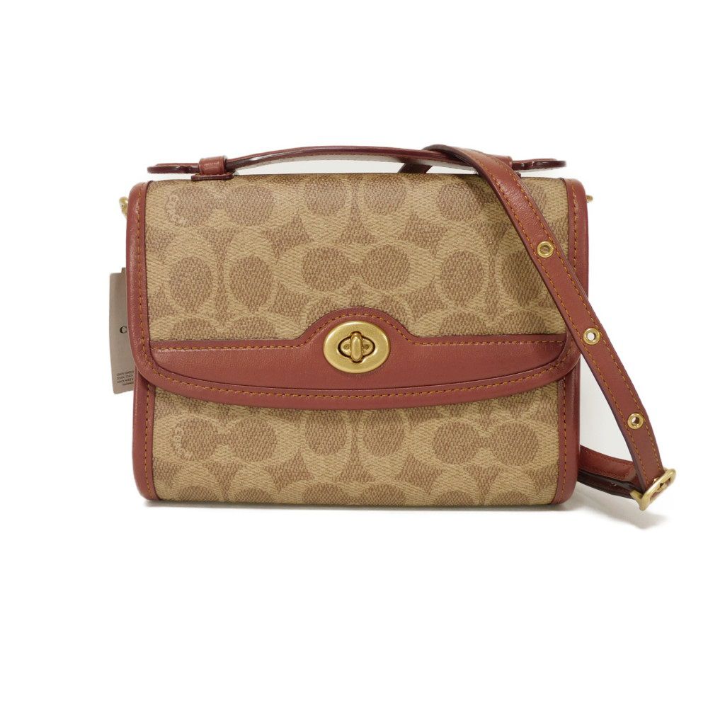 

Used 9726 Kip Turnlock Crossbody Bag C4204 7922 Current Brown 2-Way Shoulder Bag Unused Signature Beige Unisex from