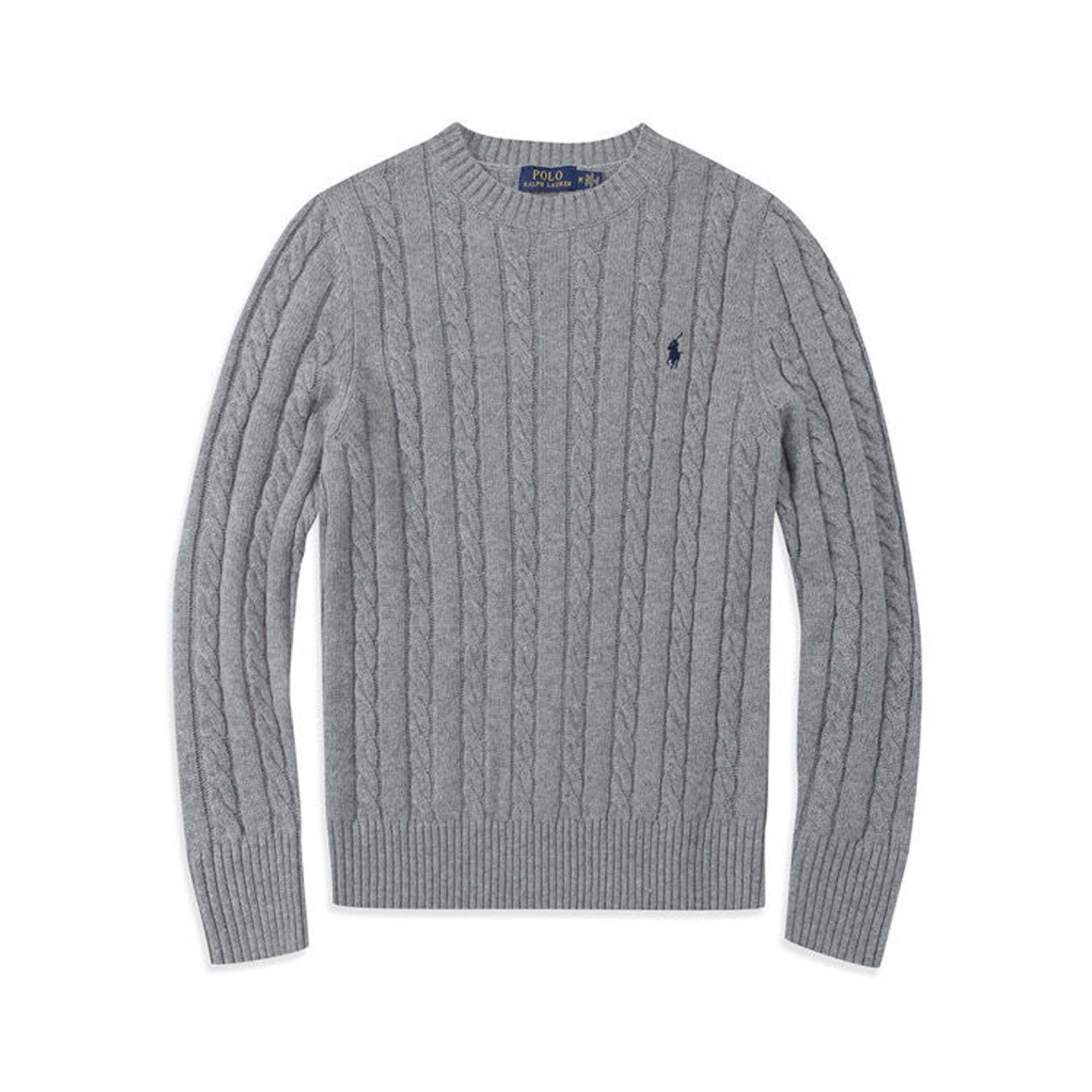 

RogueWave Hot High-End Luxury Man Long-Sleeved Knitwear Round Neck Embroidery New Sweater Leisure Mens Clothing M сірий