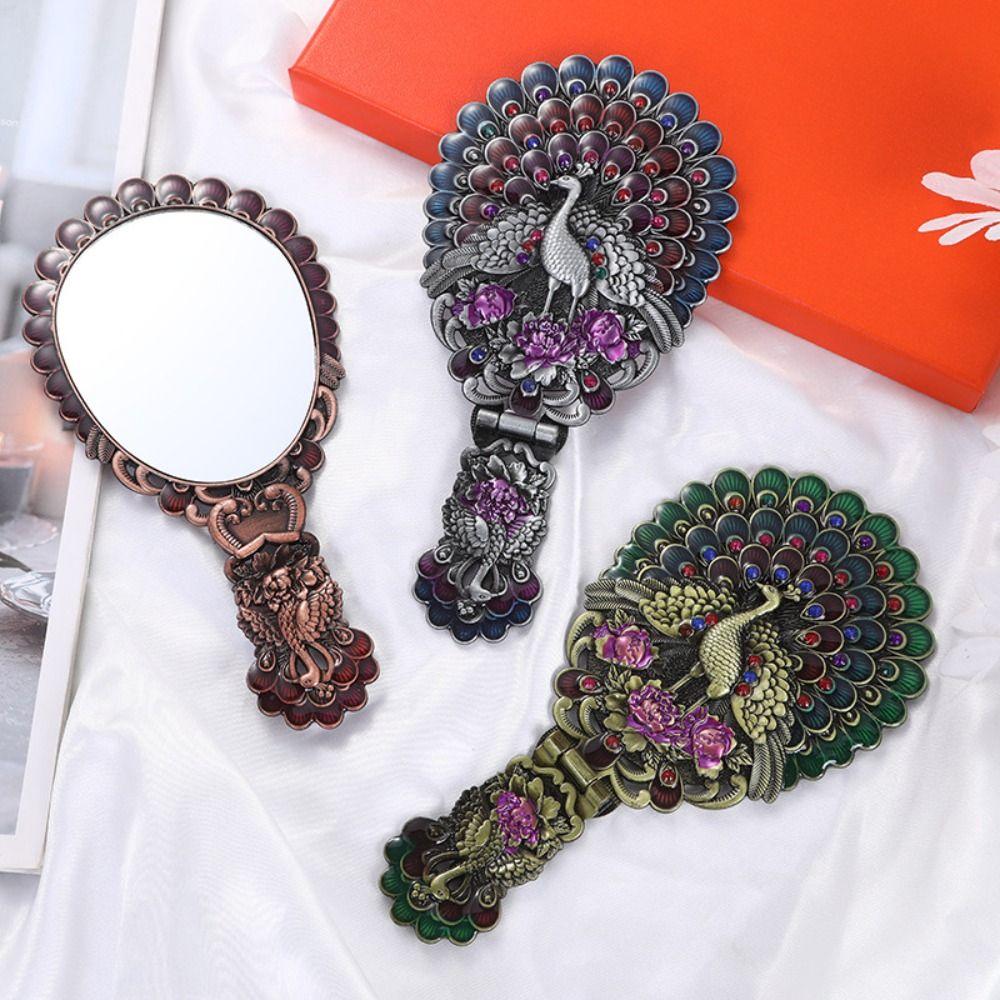 Hand-held Princess Make Up Mirror Vintage Folding Cosmetic Mirror Vanity Mirror Middle East