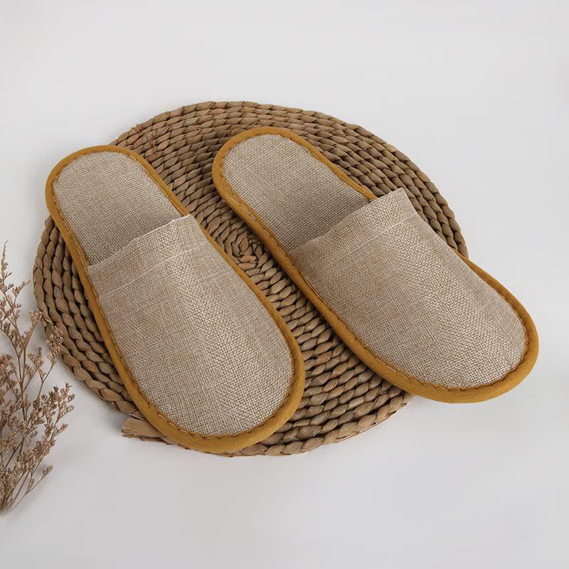Disposable Linen Cotton Hotel Slippers
