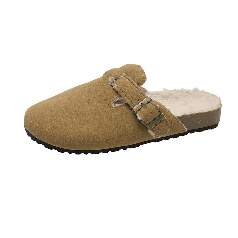 Comwarm Pelz-Clogs für Damen Herren Winter Zuhause Kork-Pantoletten Fuzzy Hausschuhe Kurzplüsch Kartoffelschuhe Innen Außen Warm Zuecos Mujer
