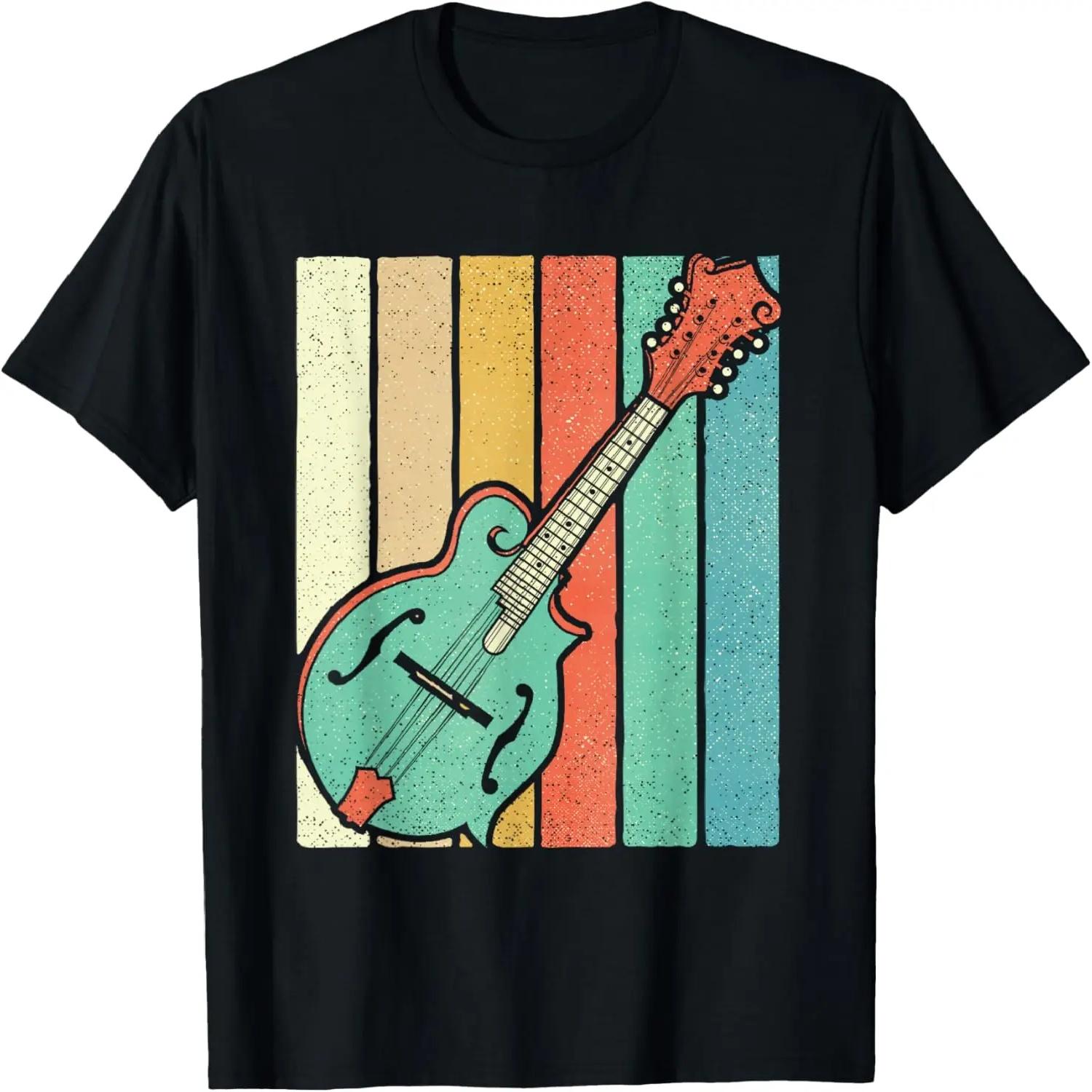 Mandolin Player Funky Retro - Bluegrass Mandolin Musicians T-Shirt S