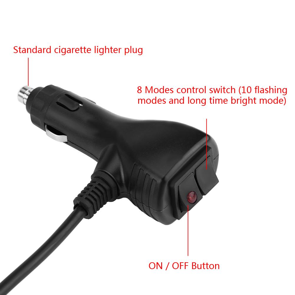 8 LED 40W 12-24V Magnetisch montiertes Auto Dach Stroboskop Notwarnung Blinklicht Rot & Blau