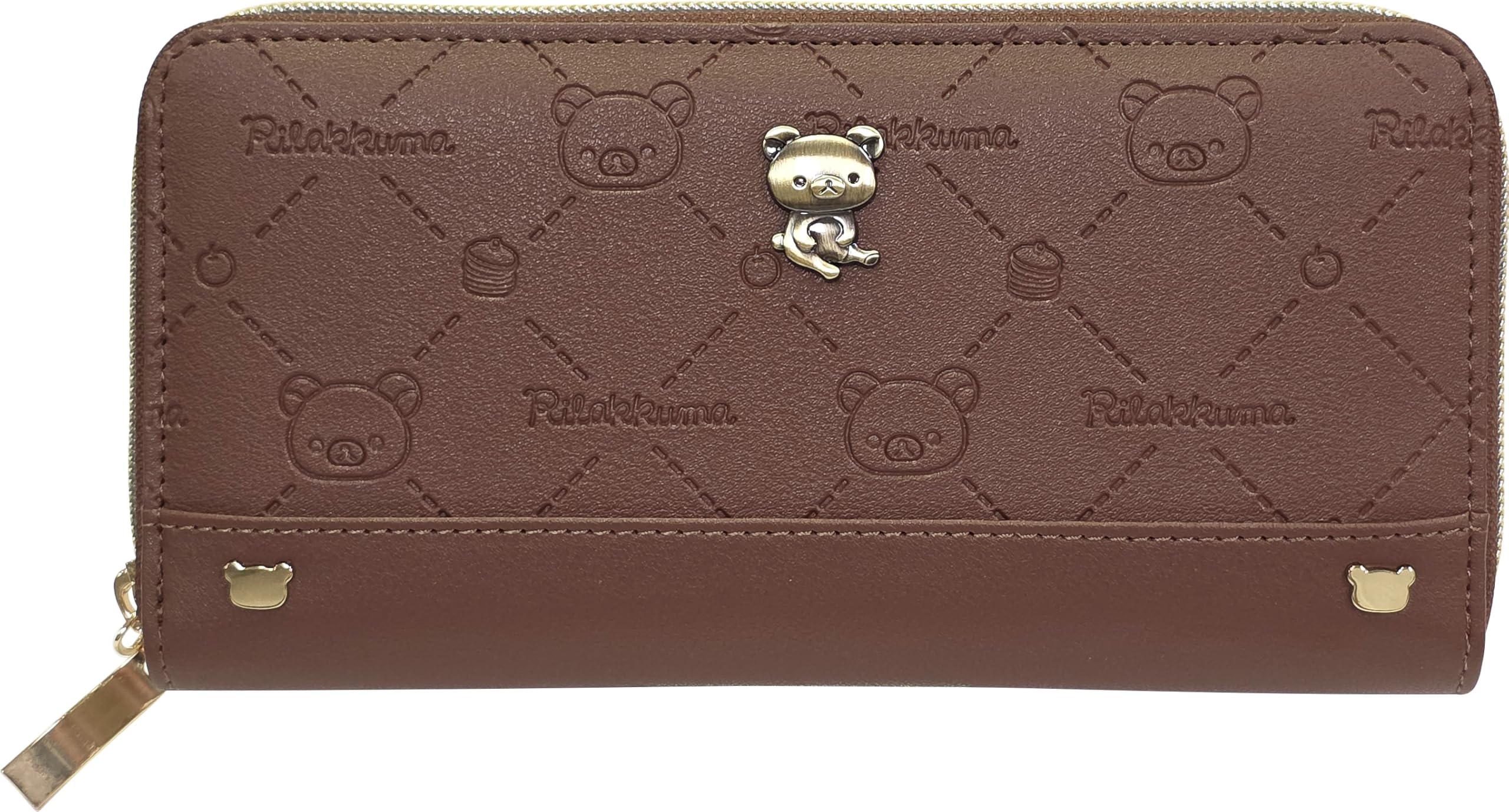 Sun Art Rilakkuma Grid Embossed Series Round Wallet Brown RK-702 6990₽