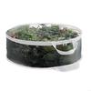 Red-Edged Transparent Christmas Wreath Storage Bag round Holiday Decoration Protective Case for Festive Wreaths