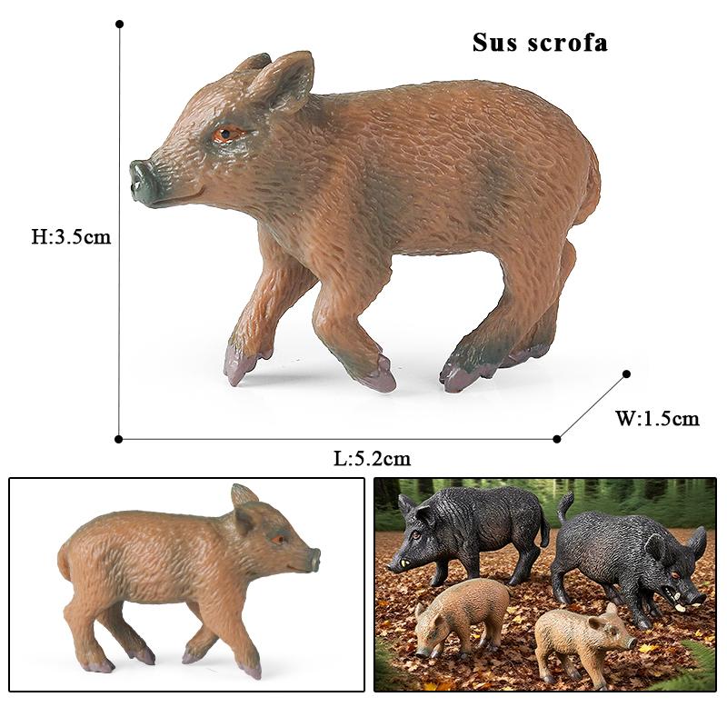 Oenux Wild Boar Tapirus Indicus Porcupine Animals Simulation Model Action Figures Figurine Educational Collection Kids Toy Gift