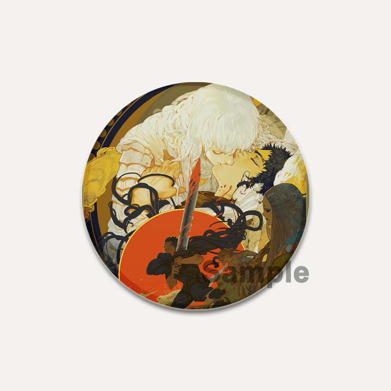 

32/44/58 мм аниме броши BERSERK мультфильм кишки/значок Гриффита на рюкзак одежда круглые булавки ручной работы для подарка аксессуар 32mm