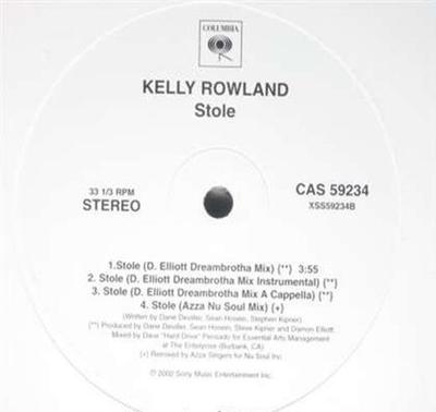 12inch Record KELLY ROWLAND - Stole CAS59234 Columbia 2002 US Dance & Electronica Used