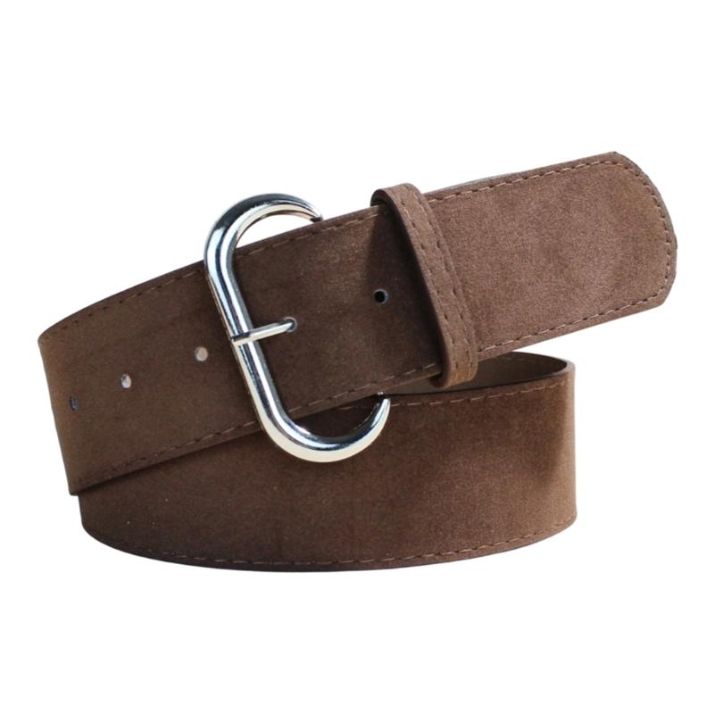 Широкий пояс-корсет из искусственной замши, регулируемый, из мягкой ПУ-кожи, удобный, для повседневной носки кофейный