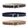 Punk Style Adjustable Belt With Metal Rivets Decoration Comfortable PU Strap For Jeans Skirts And Streetwear Fashion