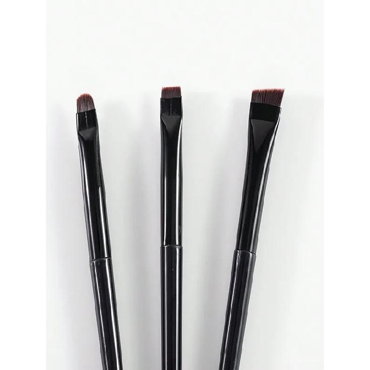 3pcs Makeup Brush Set, Including Angled Eyeliner Brush, Eyebrow Brush, And Ultra-Fine Eyeshadow Brush, Makeup Brush Set, Makeup Brush Kit, Makeup