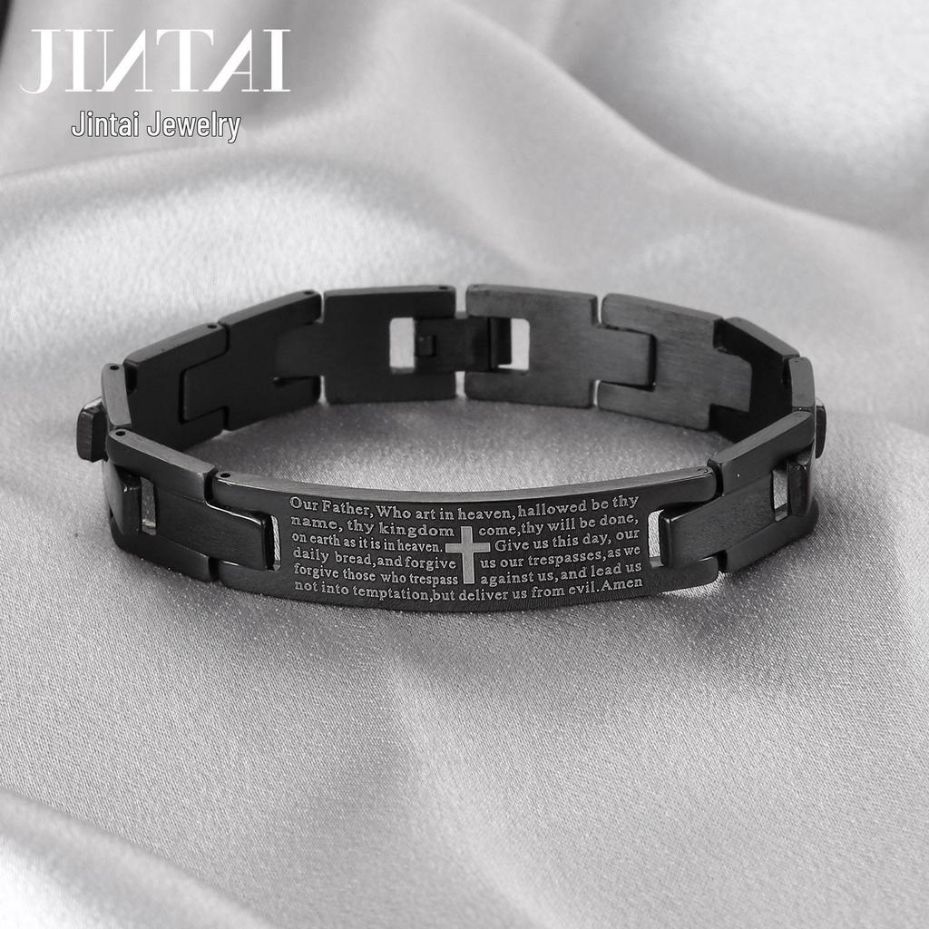 Bracciale Trendy da Uomo in Acciaio Inossidabile e Titanio Europeo e Americano