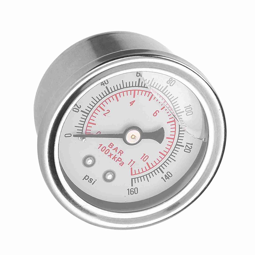 0 160 PSI bar Car Fuel Pressure Regulator Gauge Liquid Fill Fuel Oil Meter